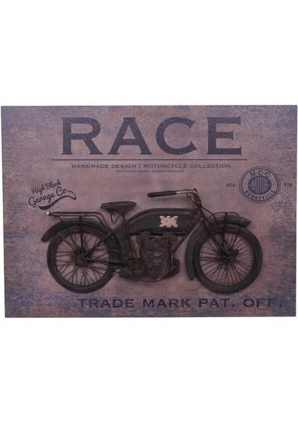 Motorsiklet Tablo Pano Dekoratif Vintage Ev Ofis Hediyelik