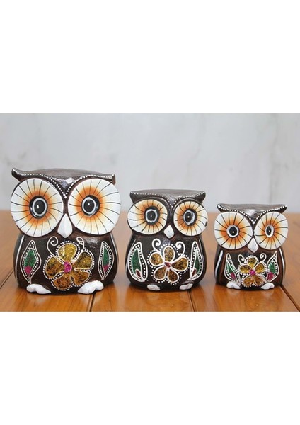 Ahşap 3'lü Baykuş Seti fiyatları