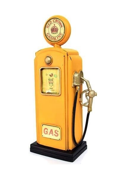 Dekoratif Metal Yakıt Pompası Hediyelik Biblo Kumbara