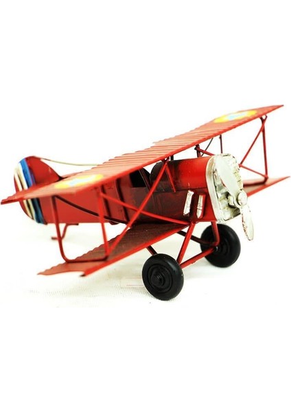 Dekoratif Metal Uçak Çift Kanatlı