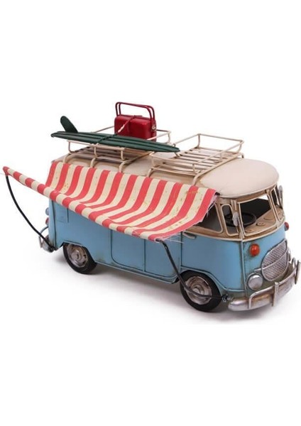 Dekoratif Metal Minibüs Tenteli Vintage Vosvos Hediyelik
