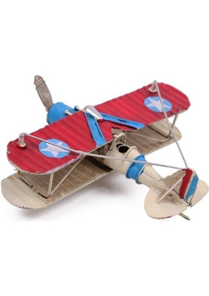 Metal Uçak Çift Kanatlı Biblo Dekoratif Hediyelik modelleri