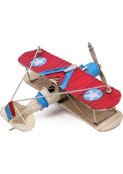 Metal Uçak Çift Kanatlı Biblo Dekoratif Hediyelik fırsatları