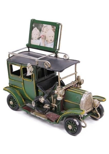 Dekoratif Metal Araba Çerçeveli Biblo Hediyelik