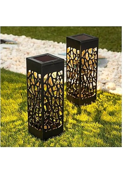 Dekoratif Solar Güneş Enerjili Bahçe Aydınlatması Yürüyüş Yolu Seti ( 6 Adet )