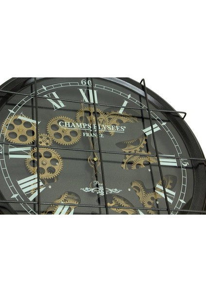 Saat Çarklı Izgaralı Duvar Saati Dekoratif Ev Ofis Hediyelik fırsatları