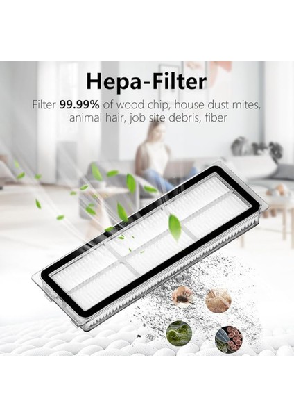Dreame Bot L10S ULTRA/ PRO- S10 PRO, S10+, X10+(PLUS)XIAOMI Vacuum Mop Yedek Filtre Fırça Seti- 3 Parça fırsatları