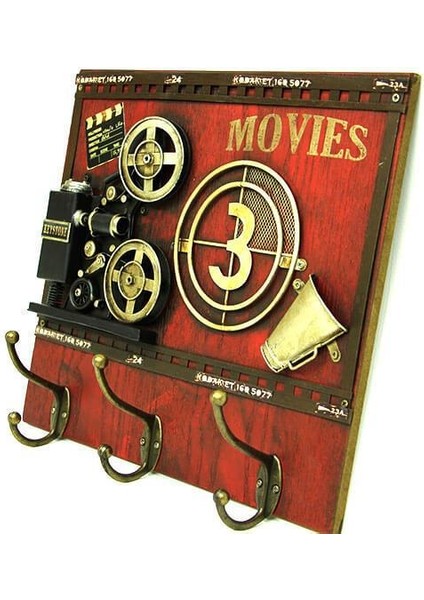 Dekoratif Metal Askı Askılık Sinemaskop Vintage Biblo Hediyelik fiyatları