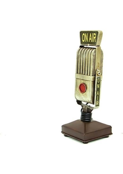 Dekoratif Metal Mikrofon Obje Biblo Vintage Hediyelik fiyatları