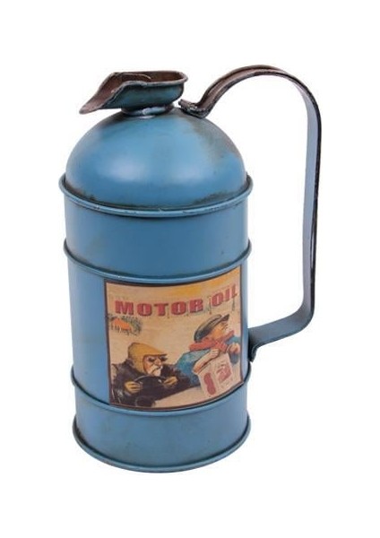 Dekoratif Metal Yakıt Bidonu Kumbaralı Vintage Hediyelik