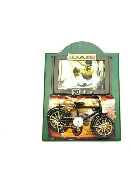 Dekoratif Metal Çerçeve Bisiklet Dekorlu Ev Ofis Hediyelik