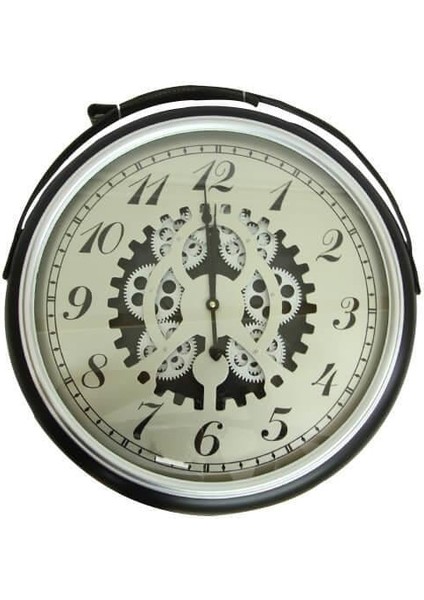 Saat Çarklı Askılı Duvar Saati Dekoratif Ev Ofis Hediyelik