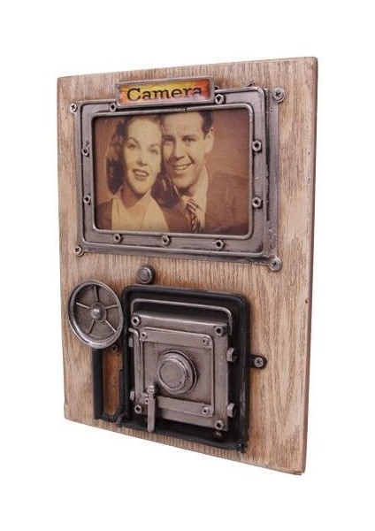 Dekoratif Metal Çerçeve Fotoğraf Makinesi Dekorlu Hediyelik modelleri
