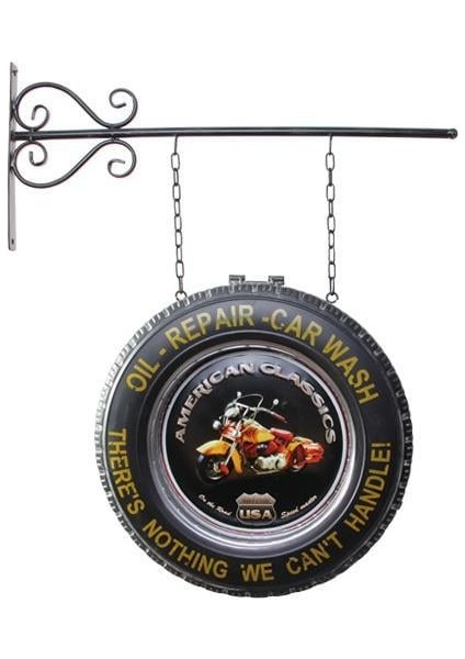 Dekoratif Çift Yönlü Motorsiklet Temalı Ferforje Askı Pano fiyatları