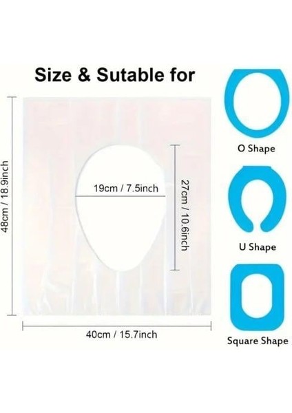 Hijyenik Tek Kullanımlık Klozet Kapağı Poşeti 200 Adet modelleri
