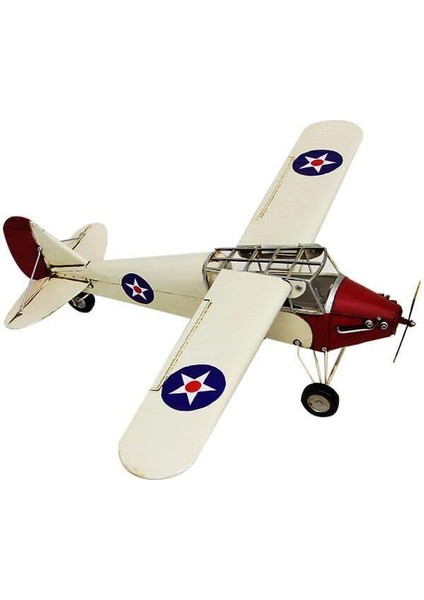 Dekoratif Metal Uçak Çift Kanatlı Vintage Ev Ofis Hediyelik