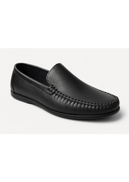 GE0186 Hakiki Deri Esnek Yumuşak Deri Comfort Tokasız Erkek Loafer Babet Ayakkabı