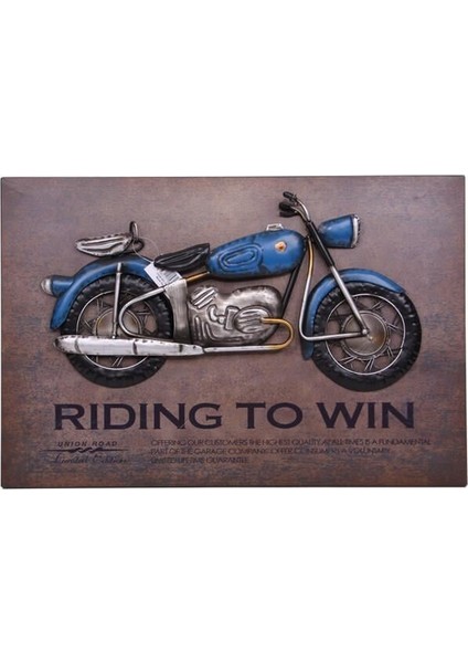 Motorsiklet Tablo Pano Dekoratif Vintage Ev Ofis Hediyelik