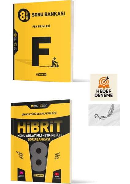 Hız 8.sınıf Fen Bilimleri Soru Hibrit Din Kültürü ve Ahlak Bilgisi Konu Anlatımlı Soru Bankası Hedef Deneme