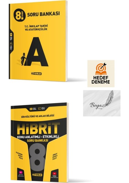 Hız 8.sınıf Inkılap Tarihi ve Atatürkçülük Soru Bankası Hibrit Din Kültürü ve Ahlak Bilgisi Konu Anlatımlı Soru Bankası Hedef Deneme