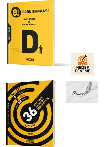 Hız 8.sınıf Din Kültürü ve Ahlak Bilgisi Soru Bankası 36 Haftalık Türkçe Denemeleri Hedef Deneme
