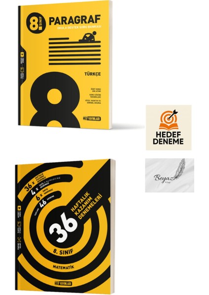 Hız 8.sınıf Paragraf Soru Bankası 36 Haftalık Matematik Denemeleri Hedef Deneme