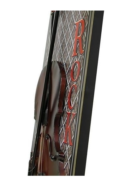 Pano Keman Dikey Vintage Müzik Temalı Dekoratif Ev Ofis Hediyelik fiyatları