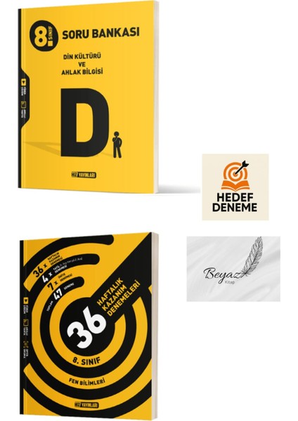 Hız 8.sınıf Din Kültürü ve Ahlak Bilgisi Soru Bankası 36 Haftalık Fen Bilimleri Denemeleri Hedef Deneme