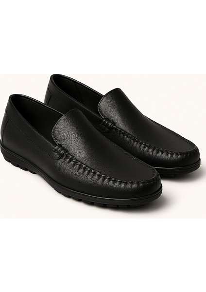 GE0186 Hakiki Deri Esnek Yumuşak Deri Comfort Tokasız Erkek Loafer Babet Ayakkabı modelleri