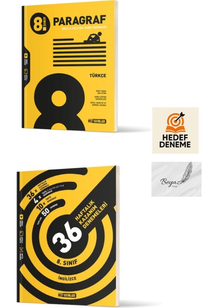 Hız 8.sınıf Paragraf Soru Bankası 36 Haftalık Ingilizce Denemeleri Hedef Deneme