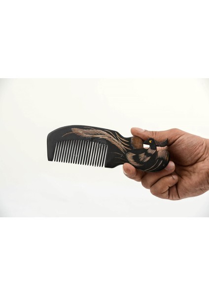 El Oyması Tavus Kuşlu Kemik Tarak