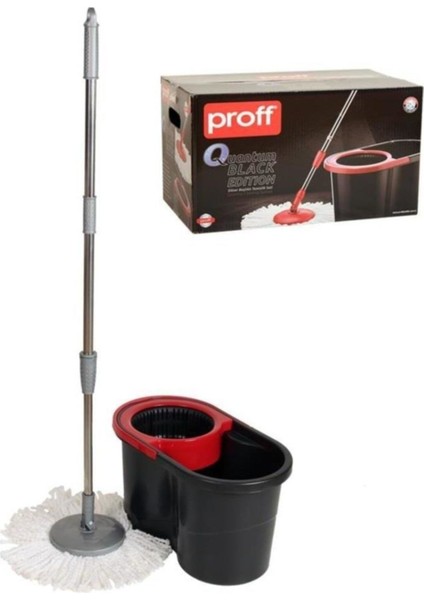 Kırmızı ve Siyah Renkli Döner Başlıklı Çok Amaçlı Temizlik Seti