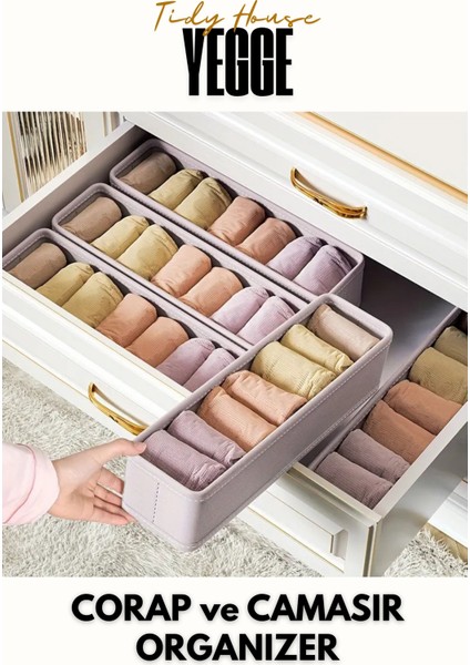 Çekmece ve Dolap Içi Düzenleyici, Raf Düzenleyici, Katlanabilir Çorap ve Çamaşır Organizer Kutu fırsatları