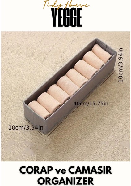 Çekmece ve Dolap Içi Düzenleyici, Raf Düzenleyici, Katlanabilir Çorap ve Çamaşır Organizer Kutu
