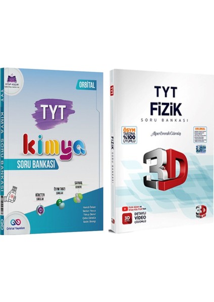 Tyt Kimya ve 3D Fizik Soru Bankası Seti 2 Kitap
