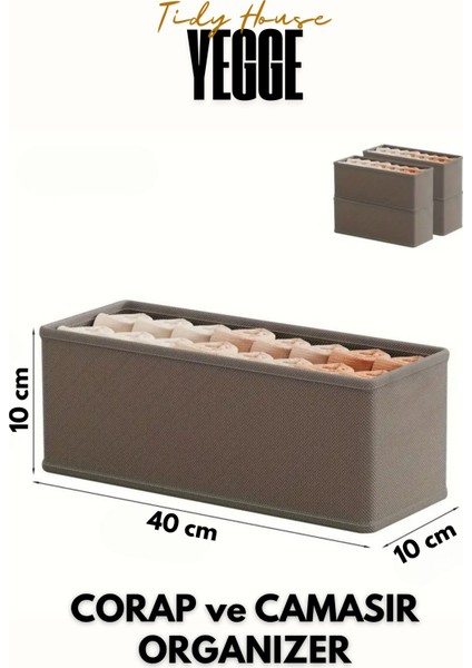 Çekmece ve Dolap Içi Düzenleyici, Raf Düzenleyici, Katlanabilir Çorap ve Çamaşır Organizer Kutu