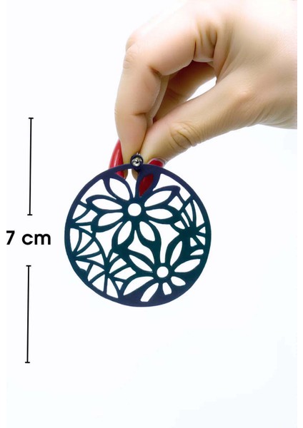 Rainbow Reflektörlü Çiçek Küpe, Şık Tasarım Lazer Kesim Küpe fiyatları