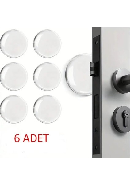 Şeffaf Silikon Mobilya ve Kapı Durdurucu Darbe Pedi 6 Lı