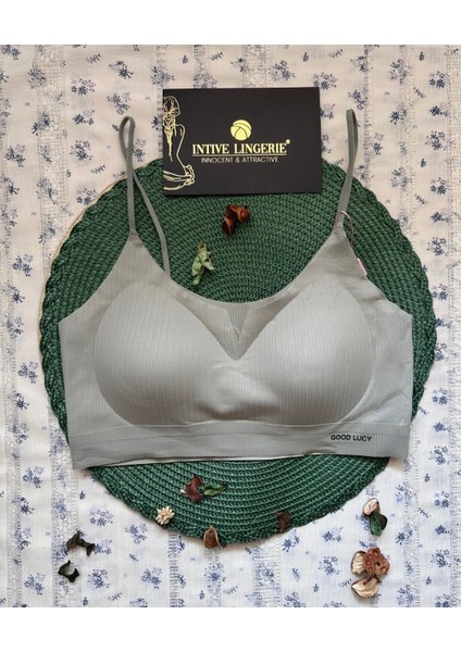 Valentina Fitilli Ince Askılı Hafif Destekli Kopçasız Dikişsiz Lazer Kesim Bralet/sütyen/büstiyer