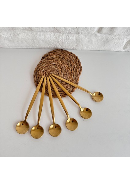 6'lı Paslanmaz Çelik (18/10) Uzun Ince Çay Latte Kaşığı fiyatları