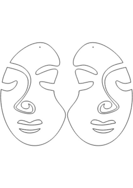 Rainbow Reflektörlü Soyut Kadın Yüzü Küpe, Şık Lazer Kesim Küpe fırsatları