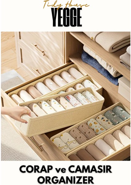 Çekmece ve Dolap Içi Düzenleyici, Raf Düzenleyici, Katlanabilir Çorap ve Çamaşır Organizer Kutu fiyatları