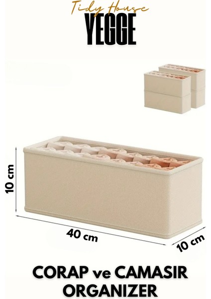 Çekmece ve Dolap Içi Düzenleyici, Raf Düzenleyici, Katlanabilir Çorap ve Çamaşır Organizer Kutu