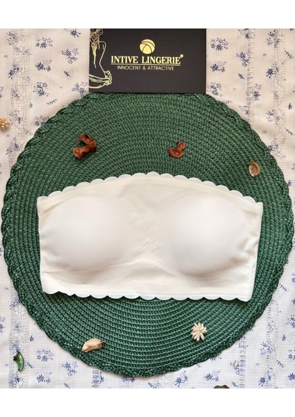 Hazel Silikonlu Askısız Balensiz Lazer Kesim Dikişsiz Çıkarılabilir Padli Ithal Straplez Sütyen