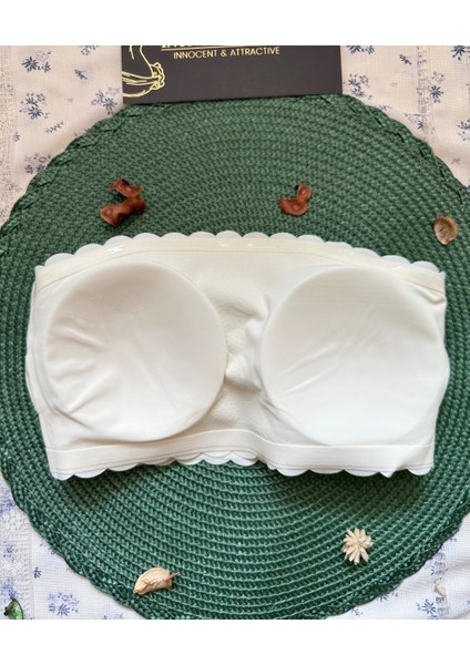 Hazel Silikonlu Askısız Balensiz Lazer Kesim Dikişsiz Çıkarılabilir Padli Ithal Straplez Sütyen indirimleri