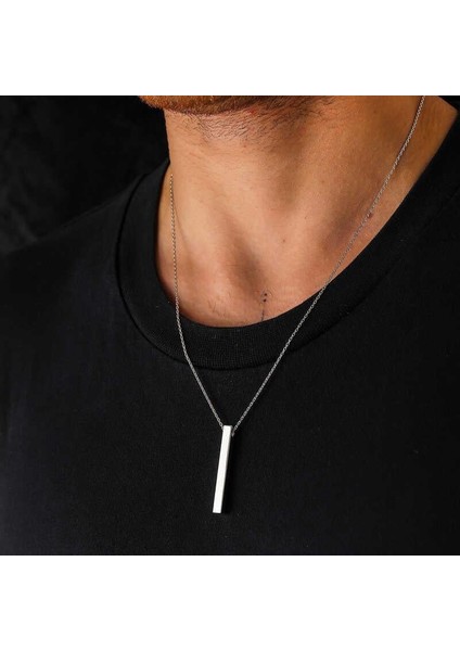 Gümüş Erkek Çubuk Kolye modelleri