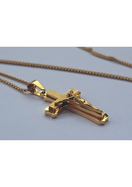 Şıklığın ve Inancın Simgesi Minimal Tasarımlı Altın Renk Haç Kolye modelleri