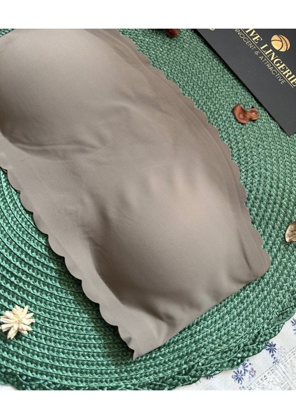Hazel Silikonlu Askısız Balensiz Lazer Kesim Dikişsiz Çıkarılabilir Padli Ithal Straplez Sütyen fırsatları