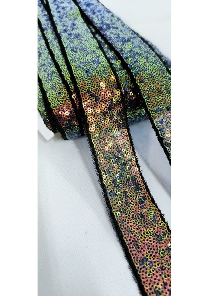 Çift Renk Janjanlı Pul Payet Şerit