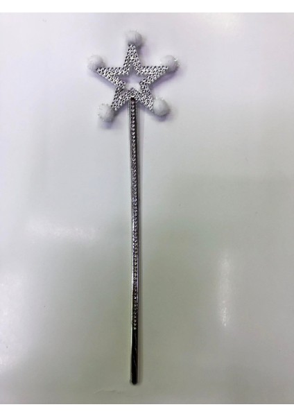 Parti Malzemesi Yıldız Peri Asası Sihirli Değnek Beyaz Ponponlu fiyatları